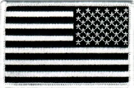 American Flag Embroidered Patch Reverse Black United States Subdued Military