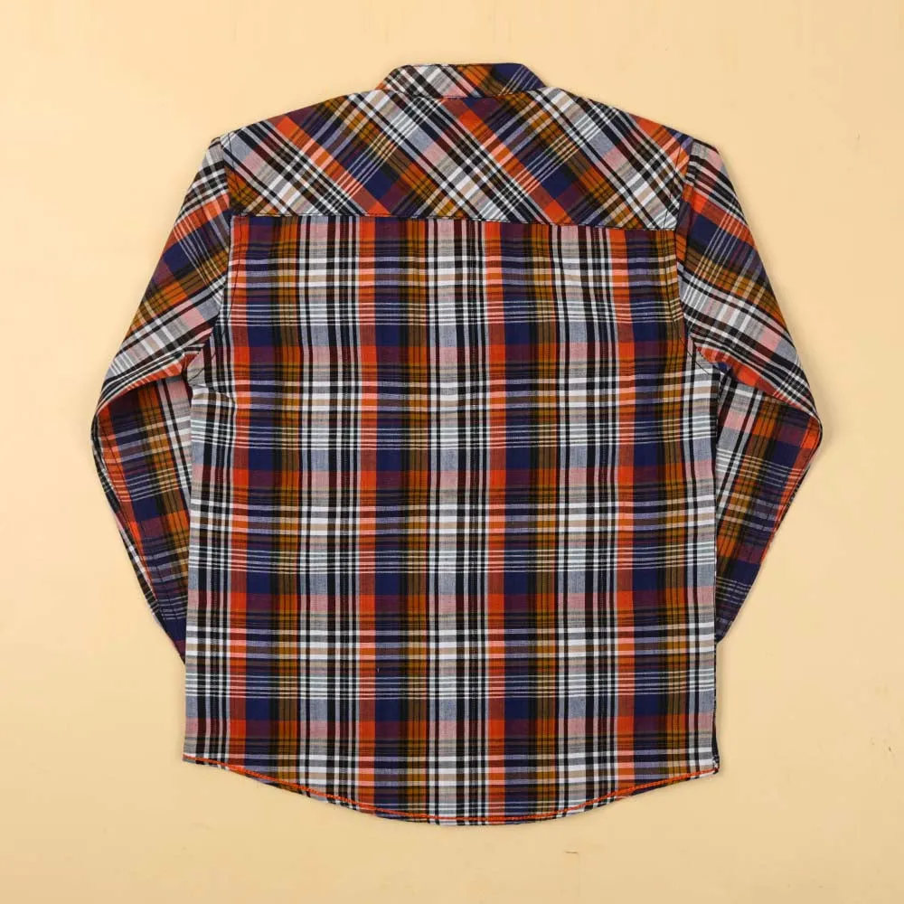 Bear Pocket Casual Shirt For Boys - Orange