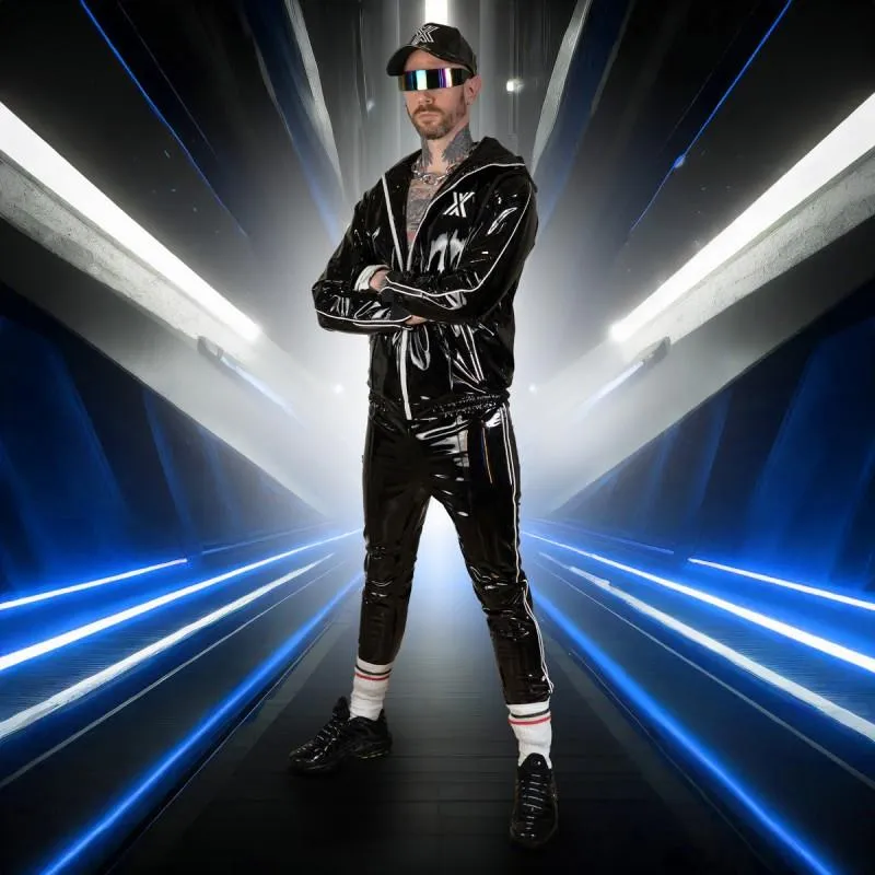 BOXER Shining Sports Jacket, Black/White