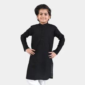 Boys Chicken Kari Basic Kurta-BLACK