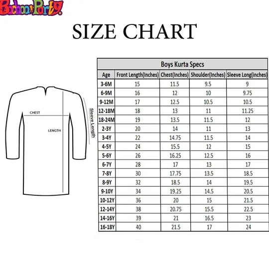 Boys Chicken Kari Basic Kurta-BLACK