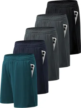 BVNSOZ Men's Athletic Shorts with Pockets and Elastic Waistband Quick Dry Workout Shorts for Men