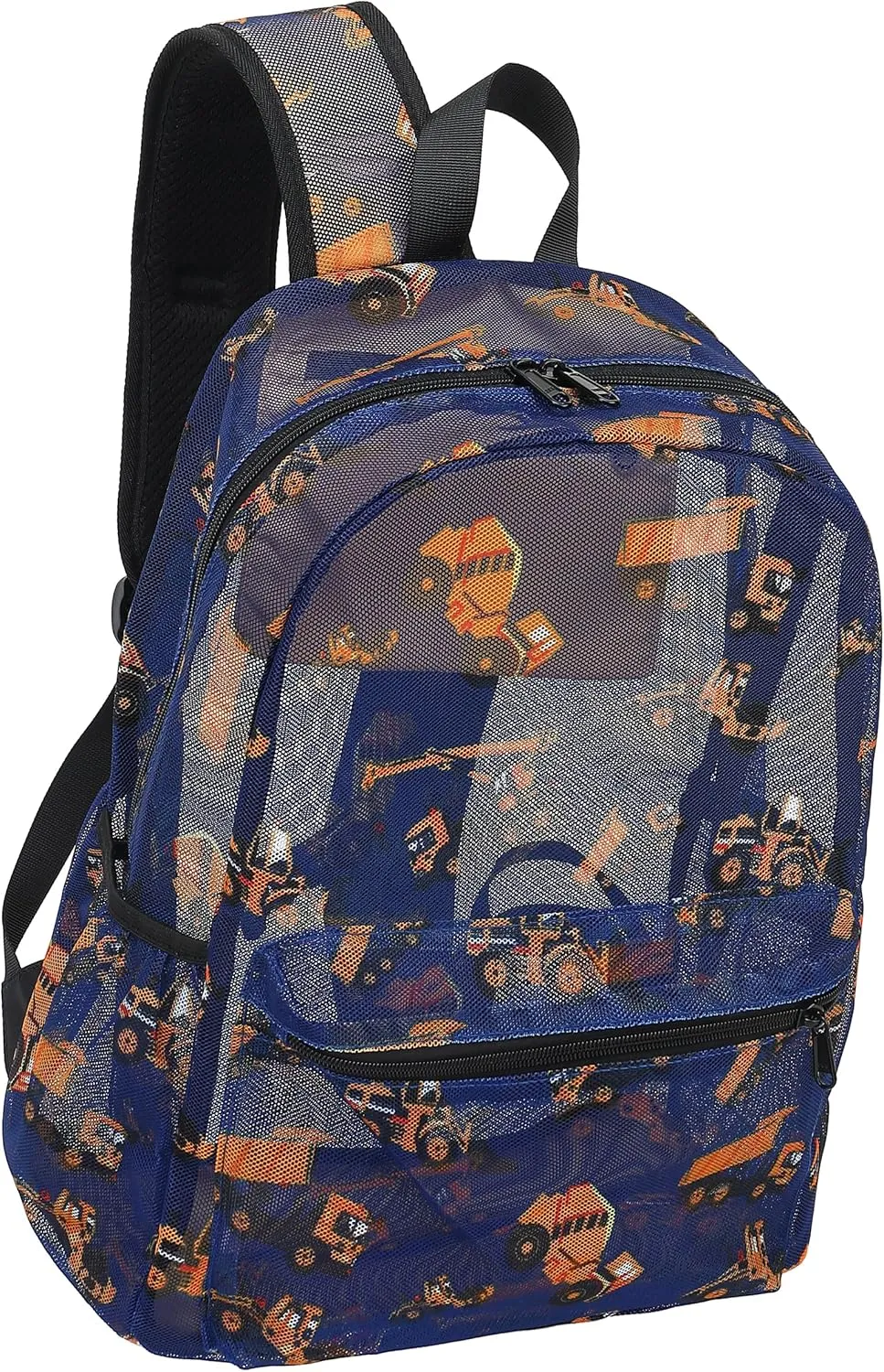 CAMTOP Mesh Backpack Kids Boys Girls Bookbag See Through Preschool Kindergarten Backpacks Casual Daypack for School Beach Travel Swim(Age 3-8 Years,Tractor)