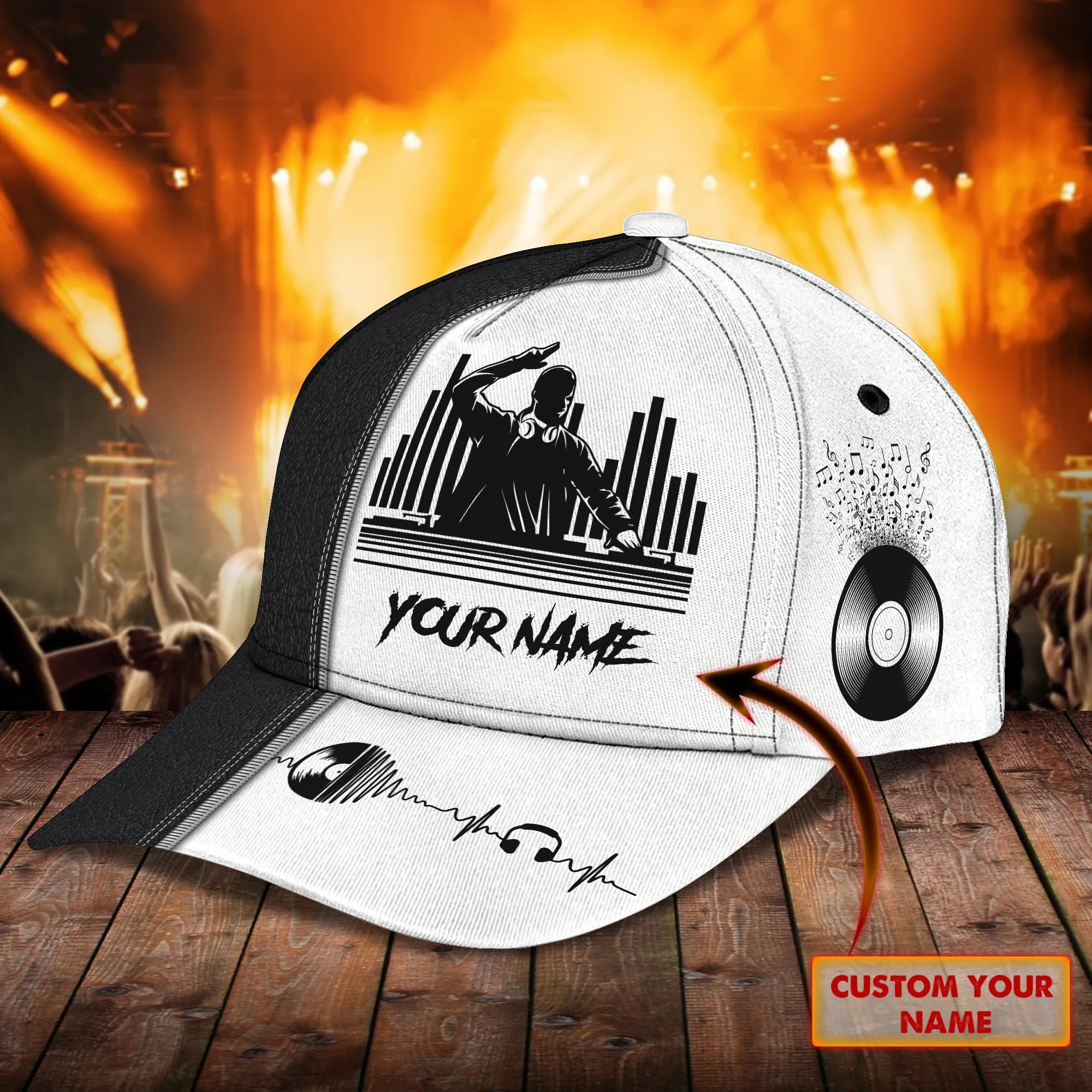 Custom With Name Baseball Cap For Dj Men, Dj Gift, Classic Cap For Dj, Disc Jockey Cap Hat