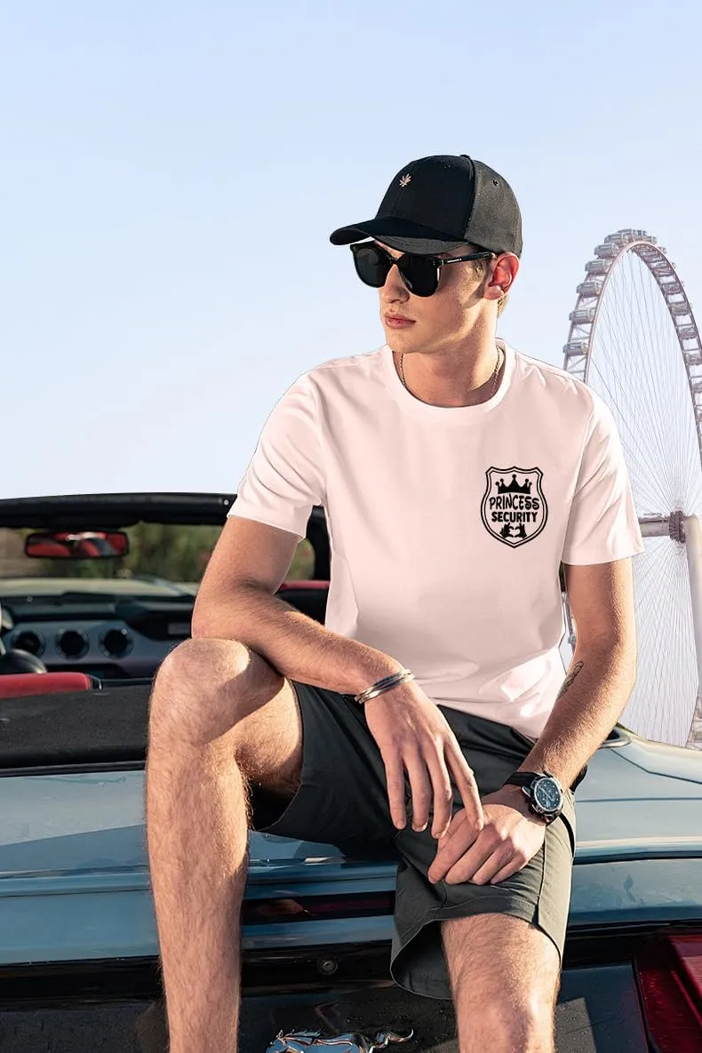 FRYAID Princess Security Team Shirt Men Magical T-Shirt Magic Kingdom Tees Dad Birthday Party Family Trip Short Sleeve Tops