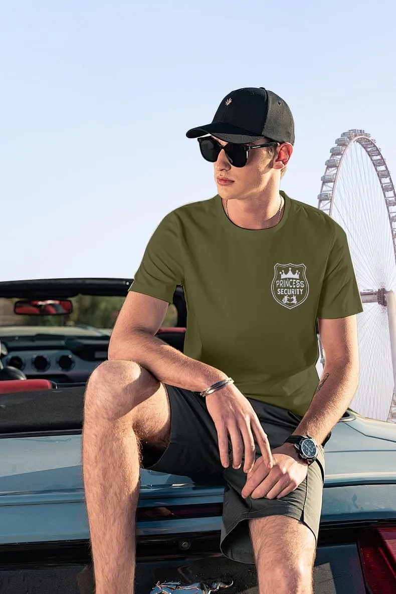 FRYAID Princess Security Team Shirt Men Magical T-Shirt Magic Kingdom Tees Dad Birthday Party Family Trip Short Sleeve Tops