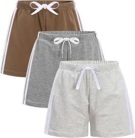 GFQLONG 5 Pack Toddler Boys Girls Cotton Athletic Running Shorts, Kids Summer Casual Fashion Soccer Shorts
