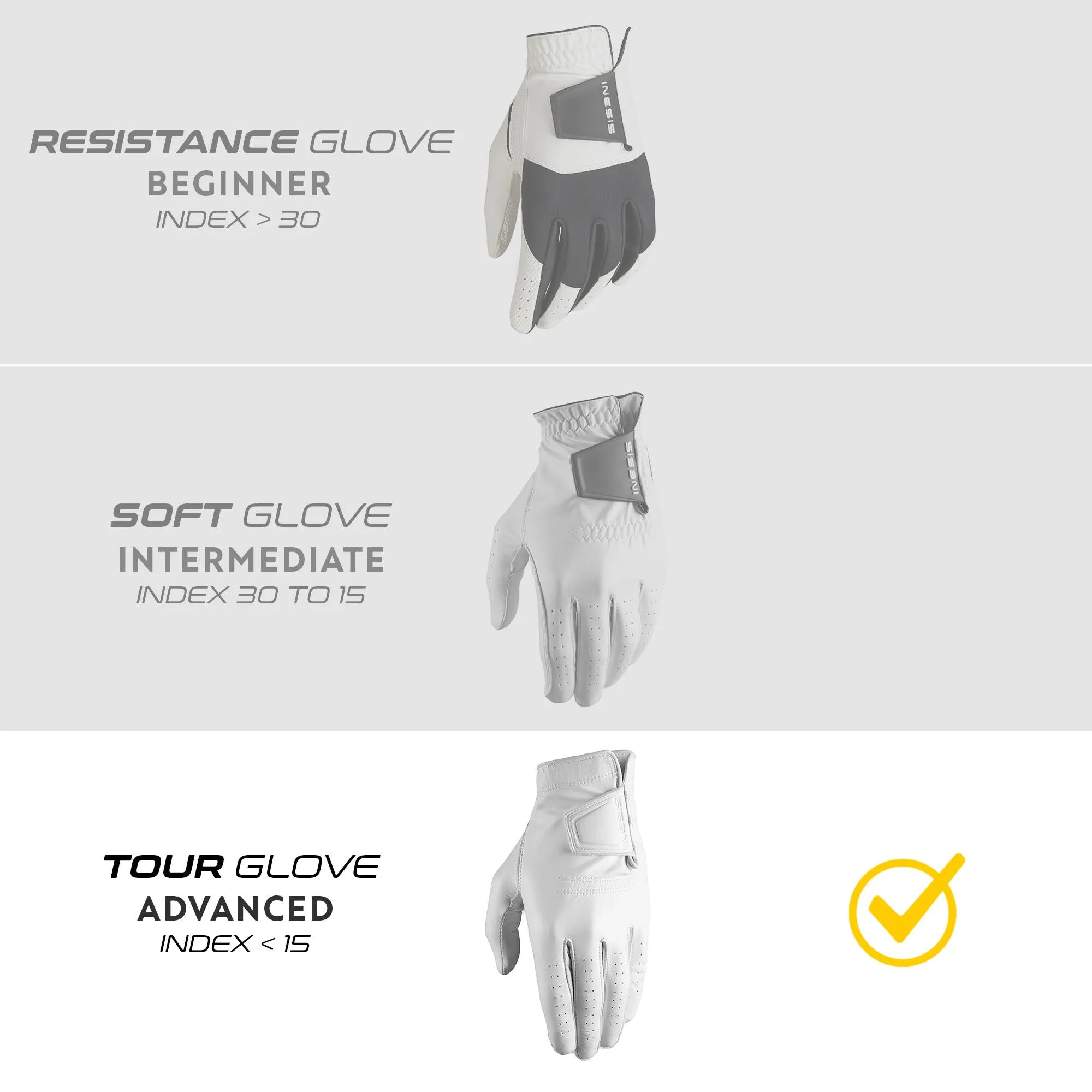 Golf gloves Tour RH women's white INESIS, white