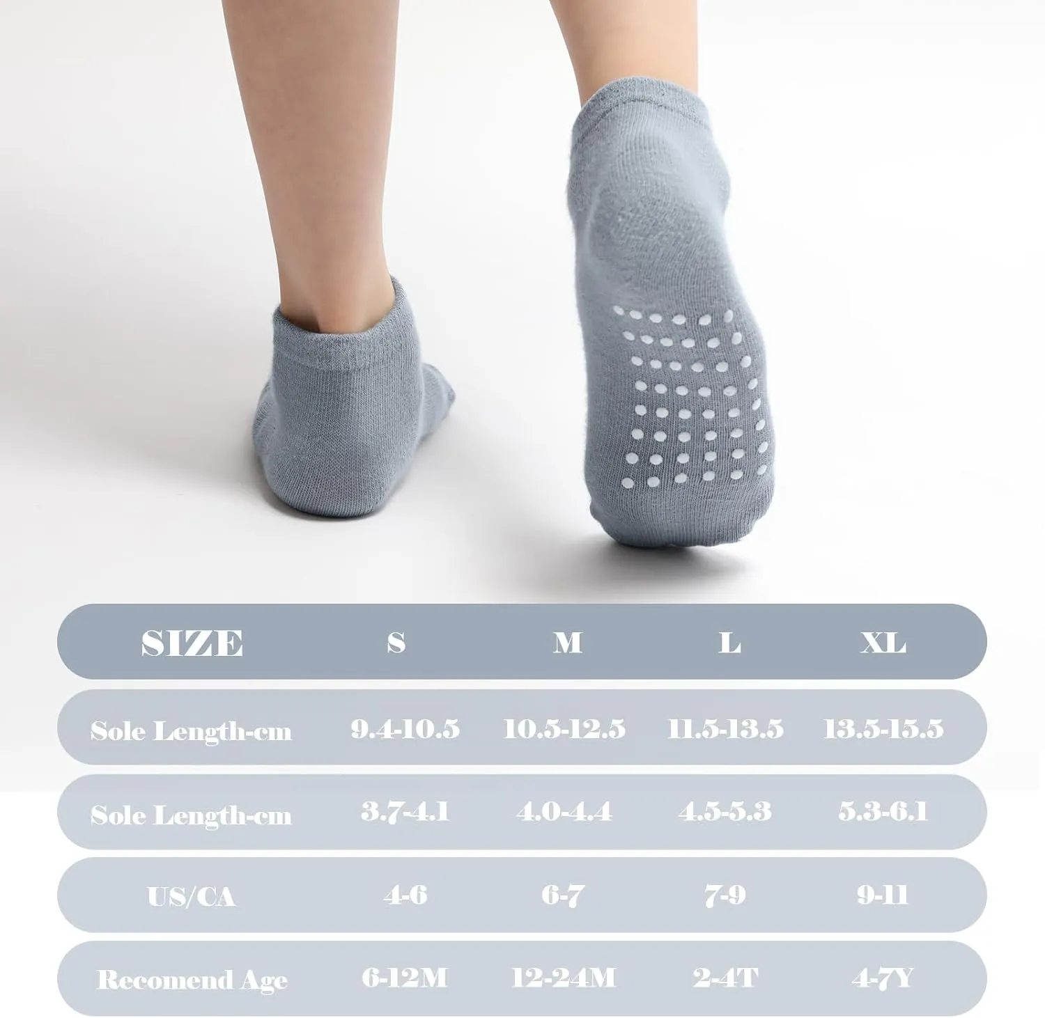 JAKIDAR 12 Pair Baby Toddler Socks Non-Slip Grip Cotton Ankle Socks for Boys Girls Non Skid Soles for Infants Kids
