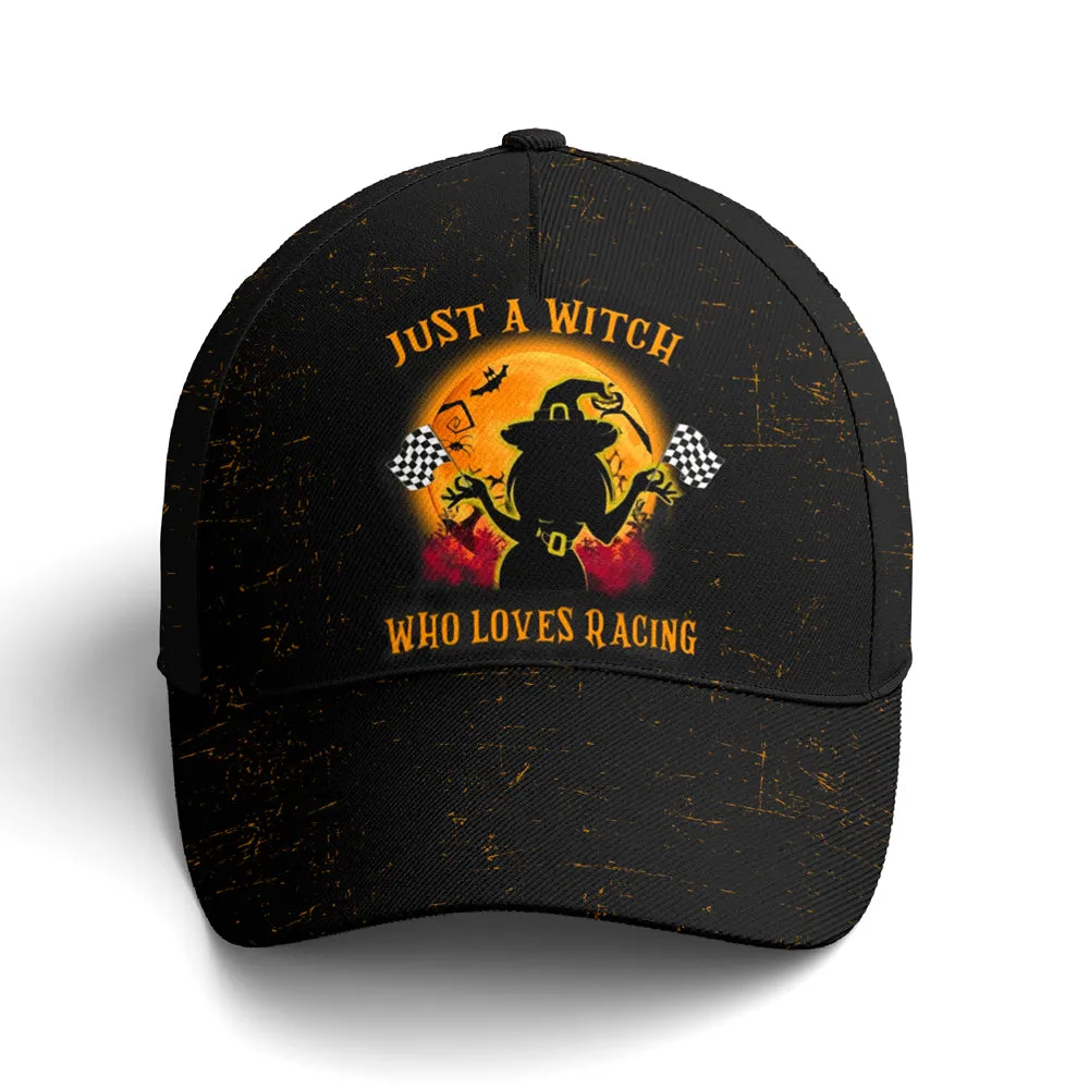Just A Witch Who Loves Racing Baseball Cap Coolspod
