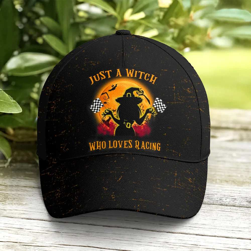 Just A Witch Who Loves Racing Baseball Cap Coolspod