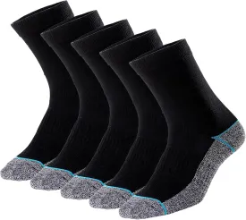 Kodal Copper Infused Crew Socks Business Athletic Moisture Wicking Odor Free Comfortable for All Day Wear (4/5 Pairs)