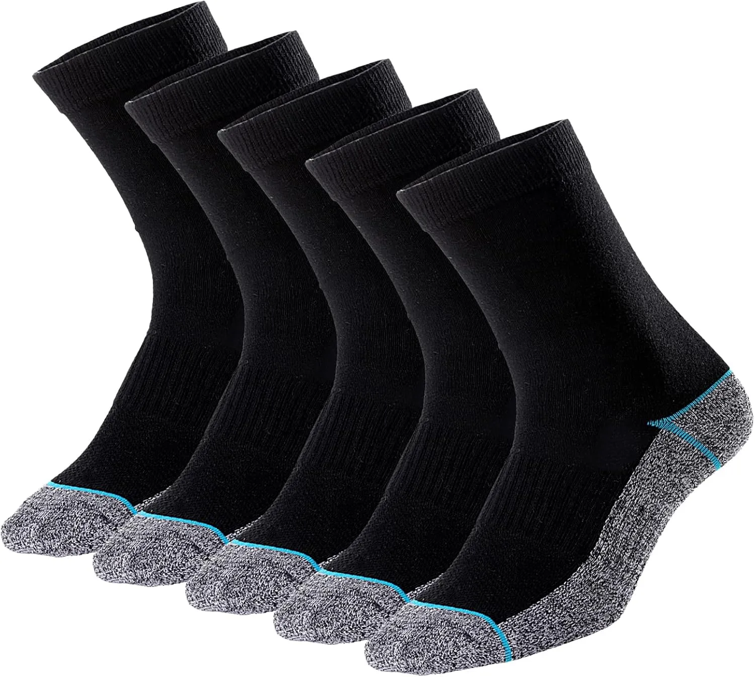 Kodal Copper Infused Crew Socks Business Athletic Moisture Wicking Odor Free Comfortable for All Day Wear (4/5 Pairs)