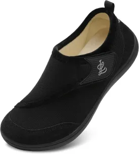 LeIsfIt Mens Slippers Wide House Shoes Adjustable Diabetic Shoes Arthritis Swollen House Slippers Indoor Outdoor