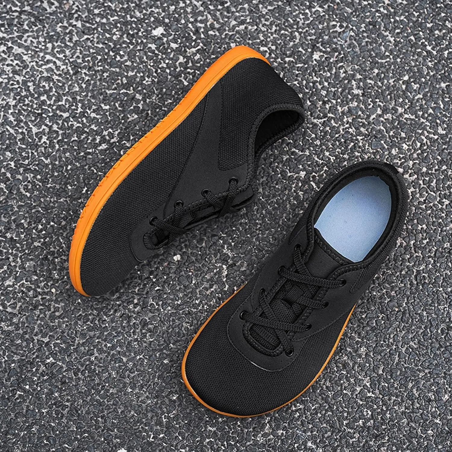 Minimalist Barefoot Shoes Womens Mens | Zero Drop Sole | Wide Toe Box | Fashion Canvas Sneakers Casual Walking Shoes Cross Trainer City Road Running Shoes