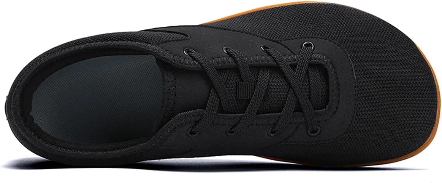 Minimalist Barefoot Shoes Womens Mens | Zero Drop Sole | Wide Toe Box | Fashion Canvas Sneakers Casual Walking Shoes Cross Trainer City Road Running Shoes