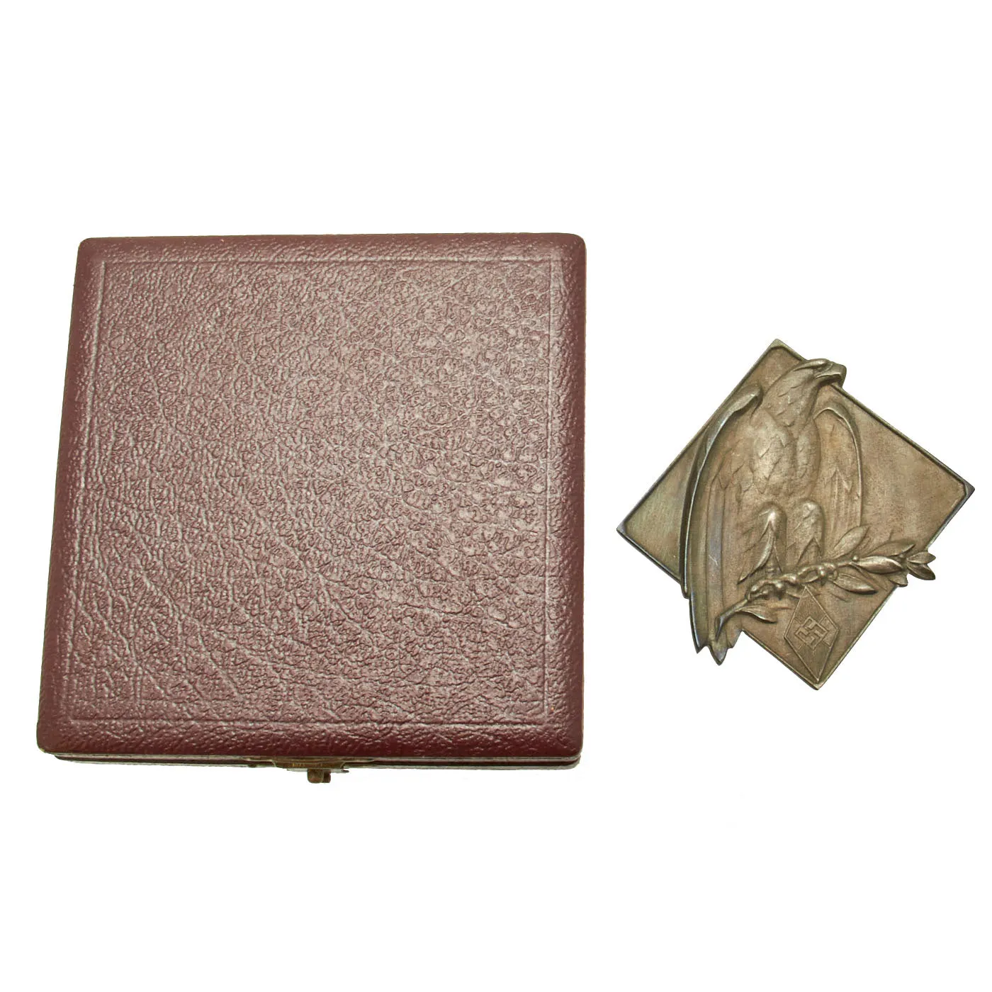 Original WWII German HJ Table Medal Award in Presentation Case - 1st Prize Running Award