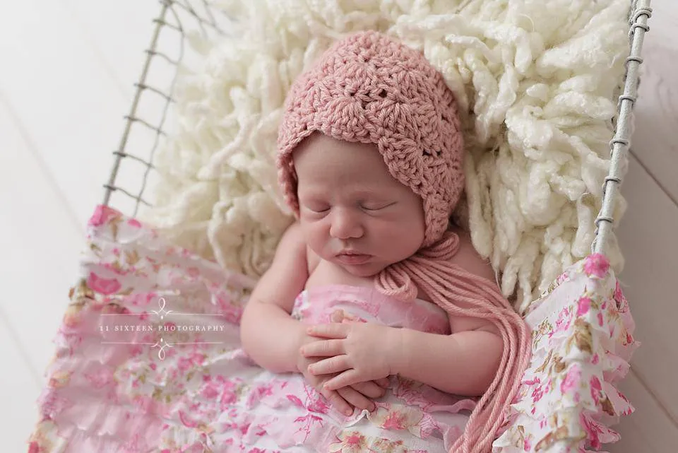 Pink Floral Ruffle Stretch Knit Baby Wrap Layer