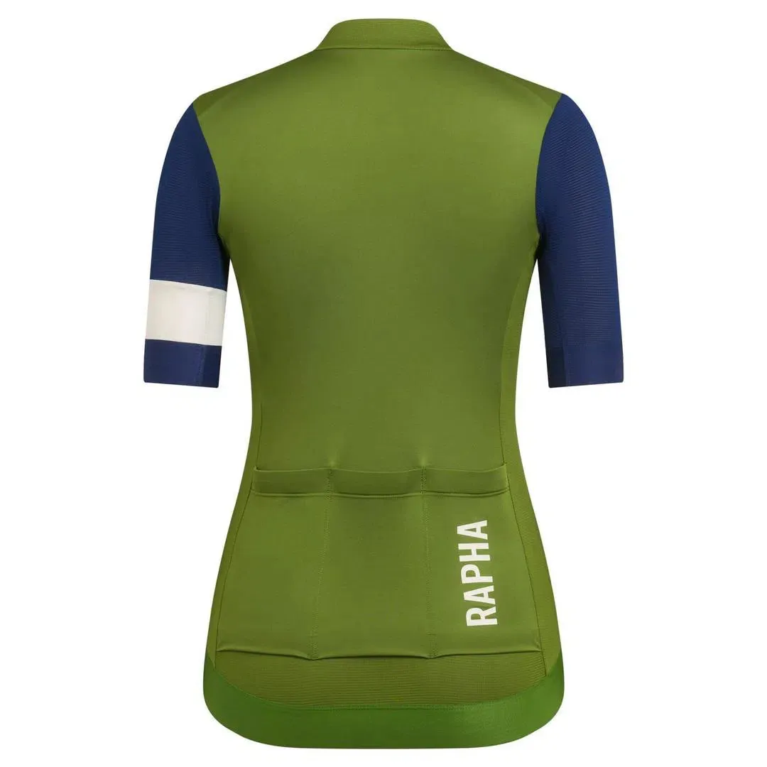 RAPHA Pro Team Training Women Jersey - TLM Green/Navy