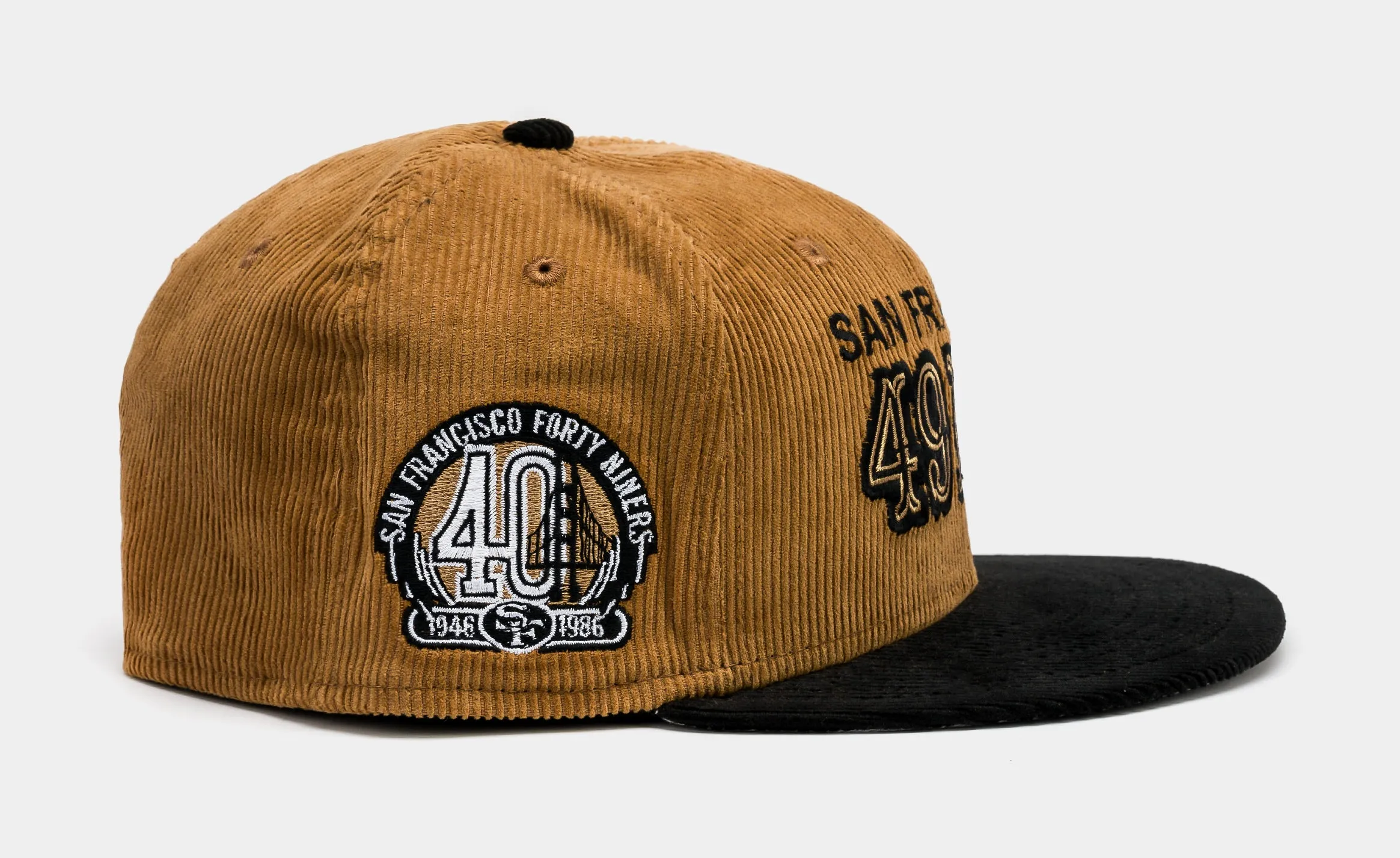 Shoe Palace Exclusive San Francisco 49ers Wheat Corduroy 59Fifty Fitted Mens Hat (Wheat/Black)