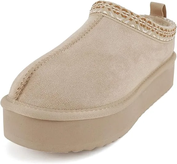 Soda Eagle Slip On Lug Sole Sherpa Lined Slippers
