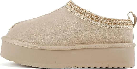 Soda Eagle Slip On Lug Sole Sherpa Lined Slippers