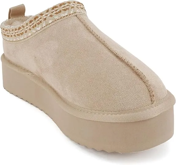 Soda Eagle Slip On Lug Sole Sherpa Lined Slippers