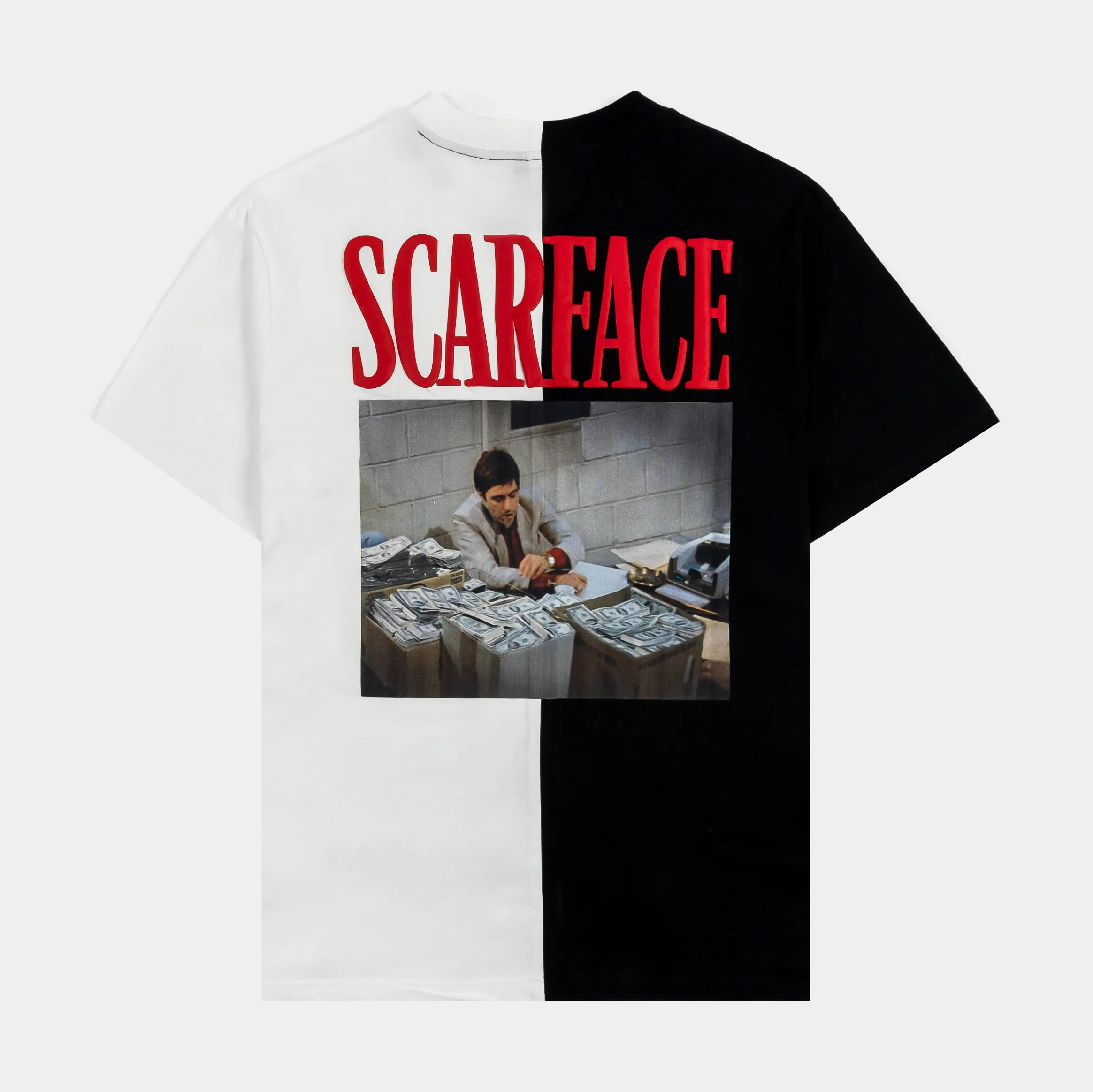 SP x Scarface Counting Money Split Mens Short Sleeve Shirt (Black/White)