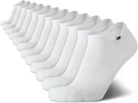 Tommy Hilfiger Mens Low Cut Tab Socks - 12 Pack Performance Cushioned Ankle Socks - Soft Athletic Socks for Men (Size:7-12)