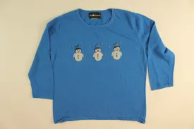 Triple Action Snowmen-Small Christmas Sweater