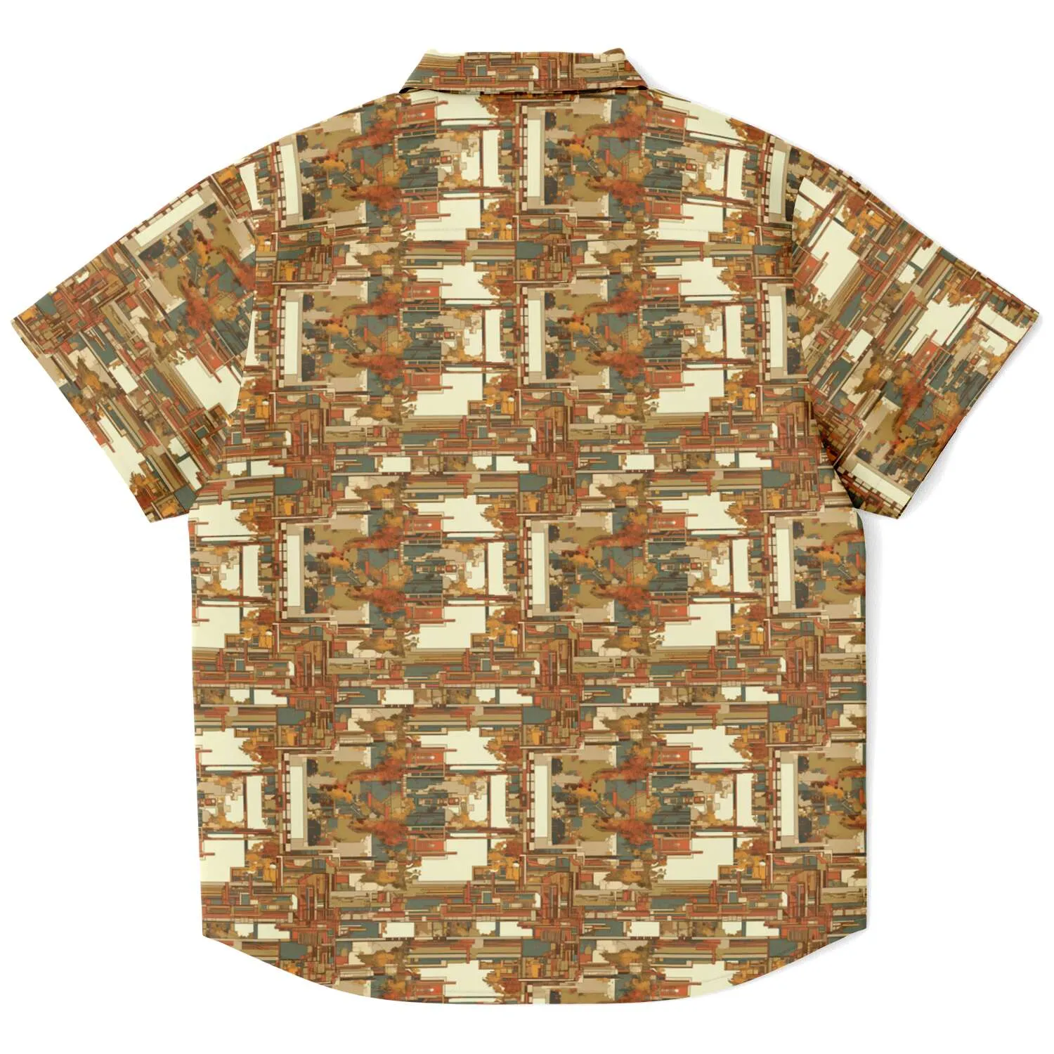 Warm Mid Mod- Kids Short Sleeve Button Down Shirt