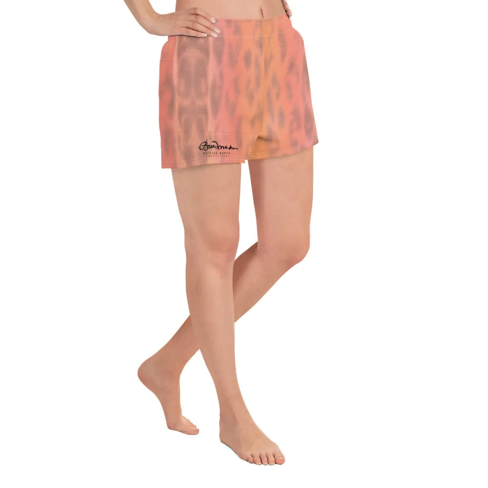 Women's Ombre Leopard Athletic Shorts