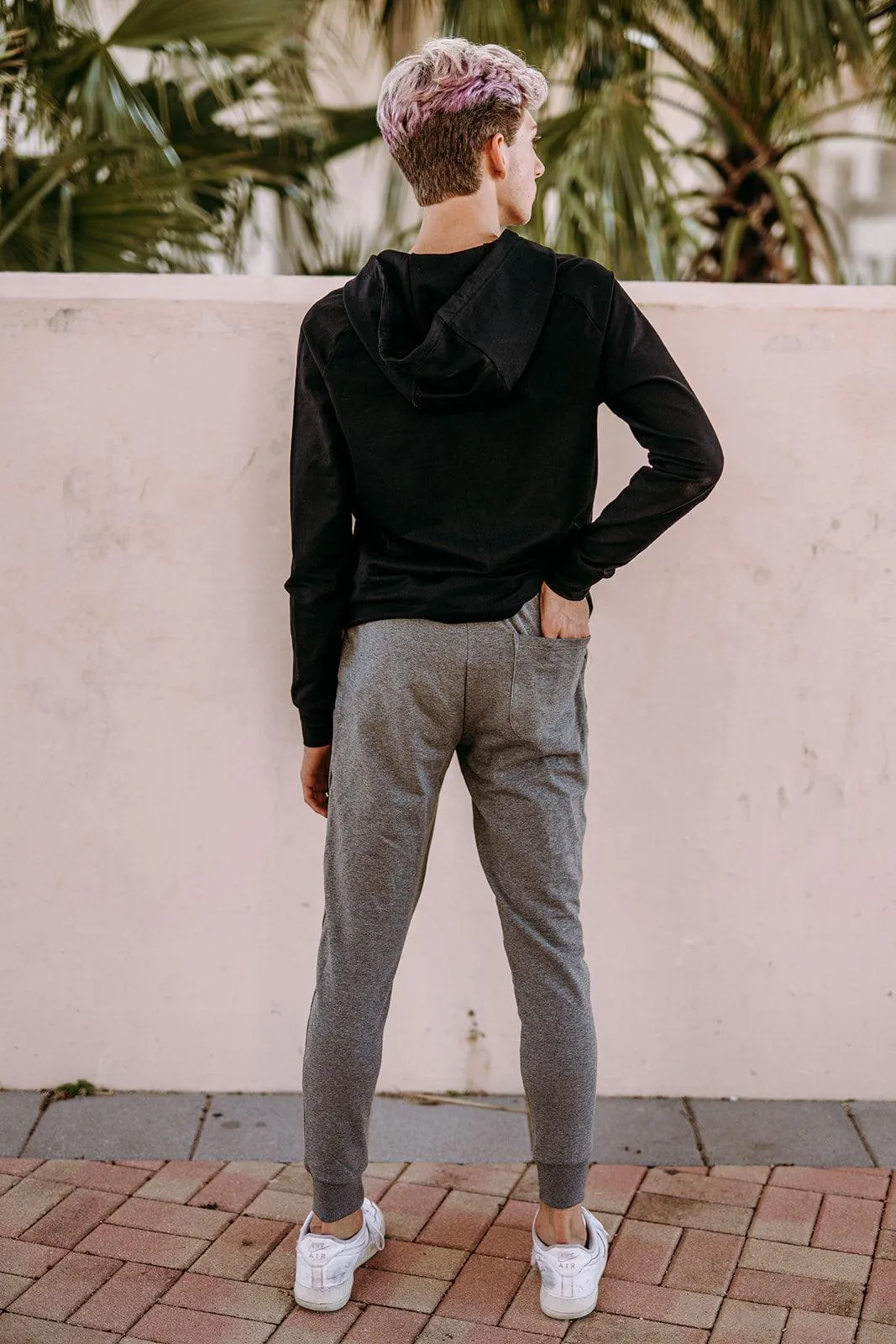 Youth Boys Black Essential Hoodie