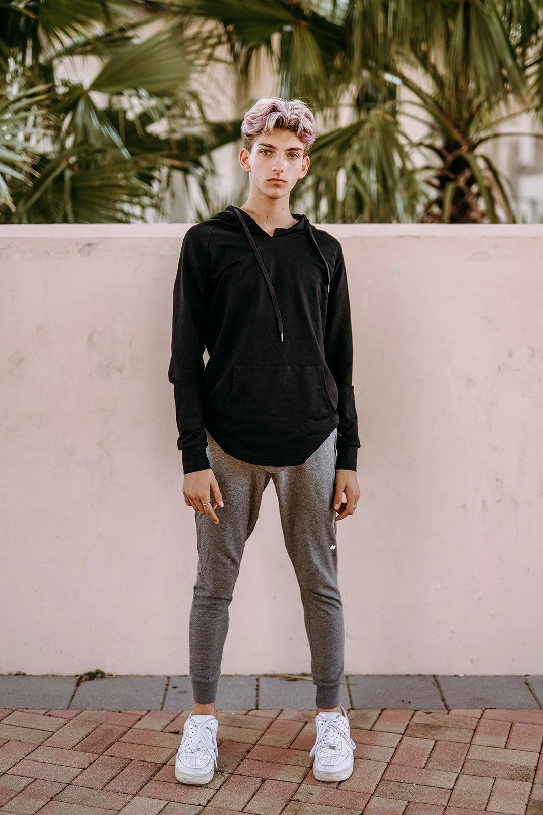 Youth Boys Black Essential Hoodie